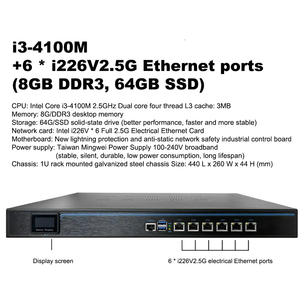 Multi Network Overlay Computer Gateway Management Intelligent Control Server Router i7-4900MQ/ i3-4100M/ i5-4300M DDR3 SSD