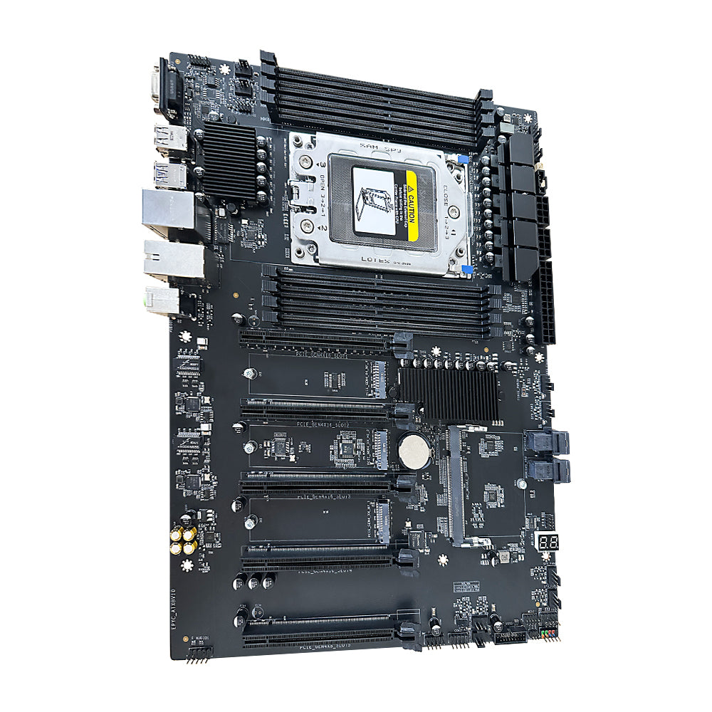 HISWISER AMD EPYC 7002 7003 SP3 Slot Workstation Server Motherboard Support 2TB DDR4 upto 64 Cores CPU DIY Computer