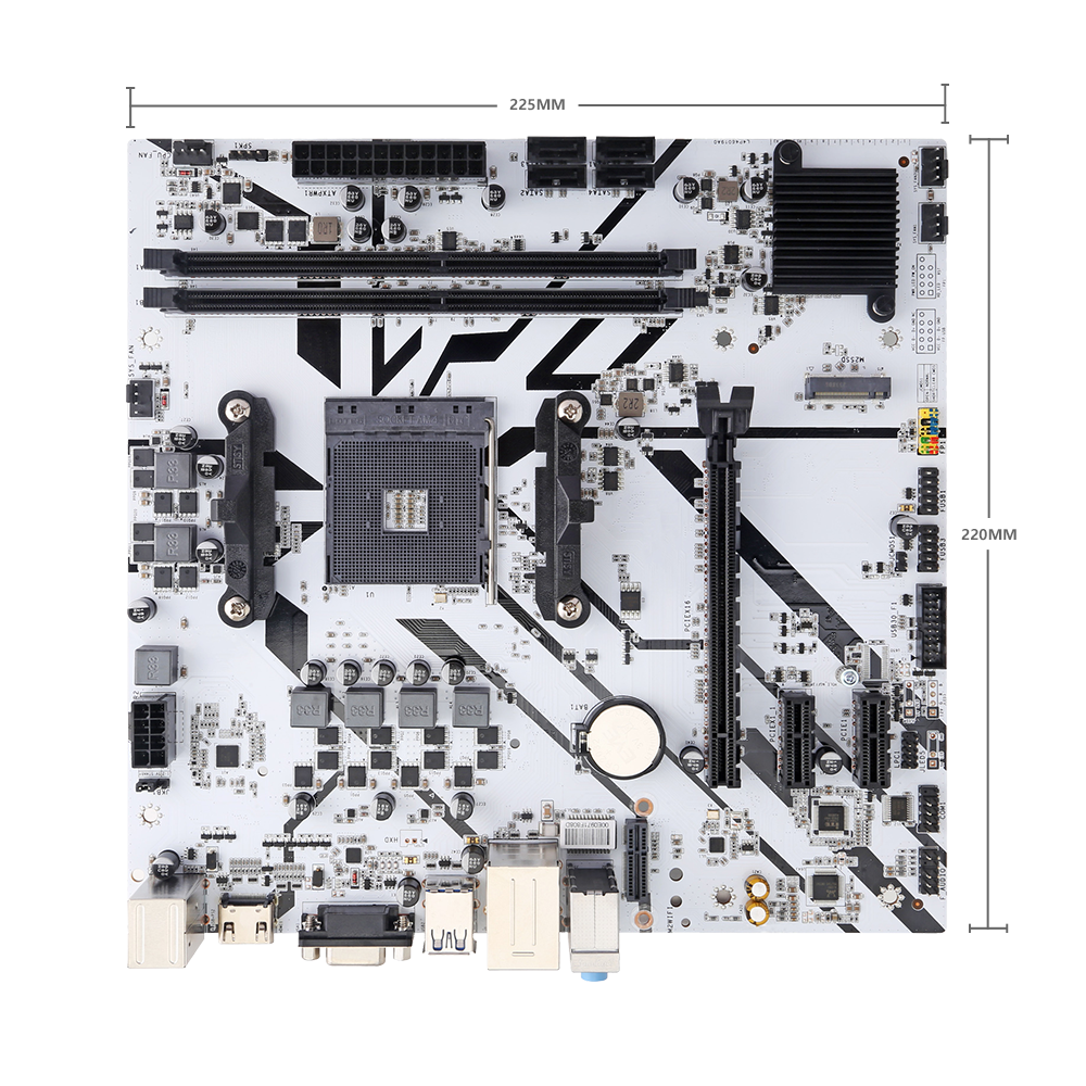 HISWISER AMD B450S Micro ATX  Motherboard