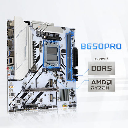 HISWISER AMD B650PRO-W Micro ATX Motherboard