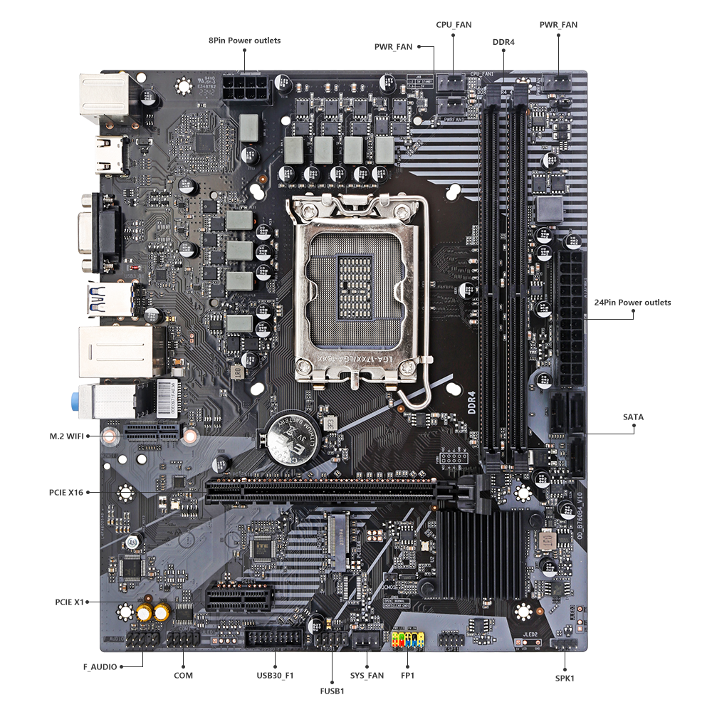 HISWISER Intel H610B4 Micro ATX Motherboard